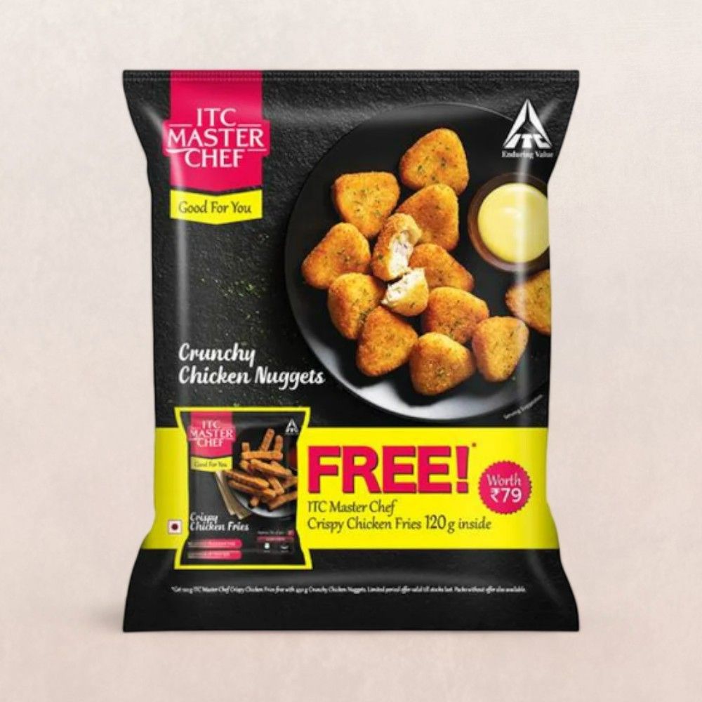 ITC Master Chef Crunchy Chicken Nuggets | Source of Protein | No Added Preservatives | 25 pieces