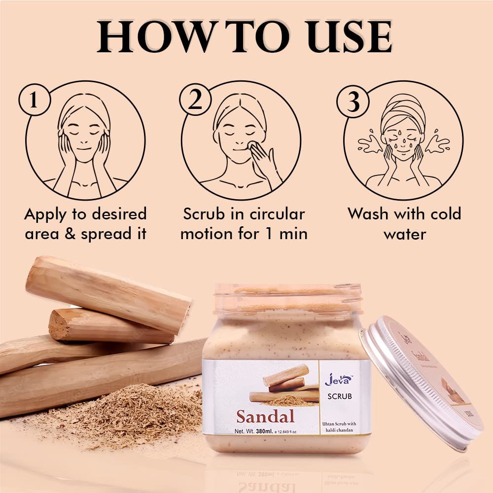 Jeva Sandal Ubtan Scrub With Haldi Chandan