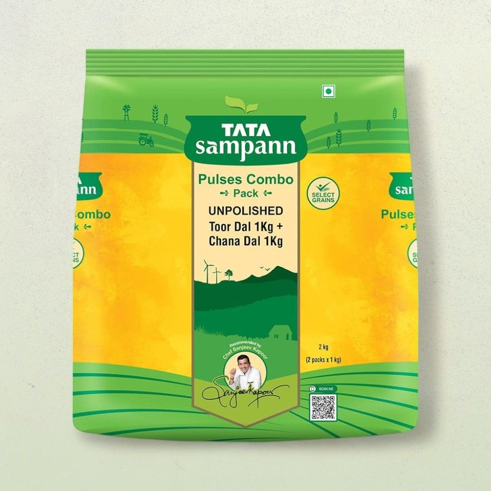 Tata Sampann Combi Pack Toor Dal and Chana Dal