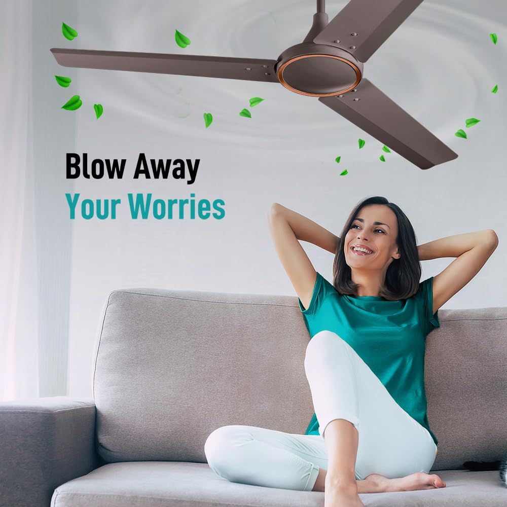 KUHL Prima A4 BLDC Ceiling Fan,1200mm,Remote Control,BEE 5 Star Rated & ISI Marked, Espresso Brown