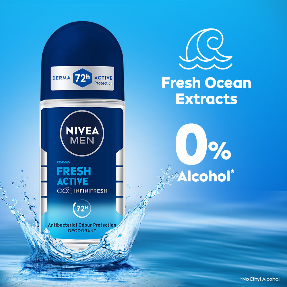 Nivea Fresh Active Underarm Roll On 72h Protection