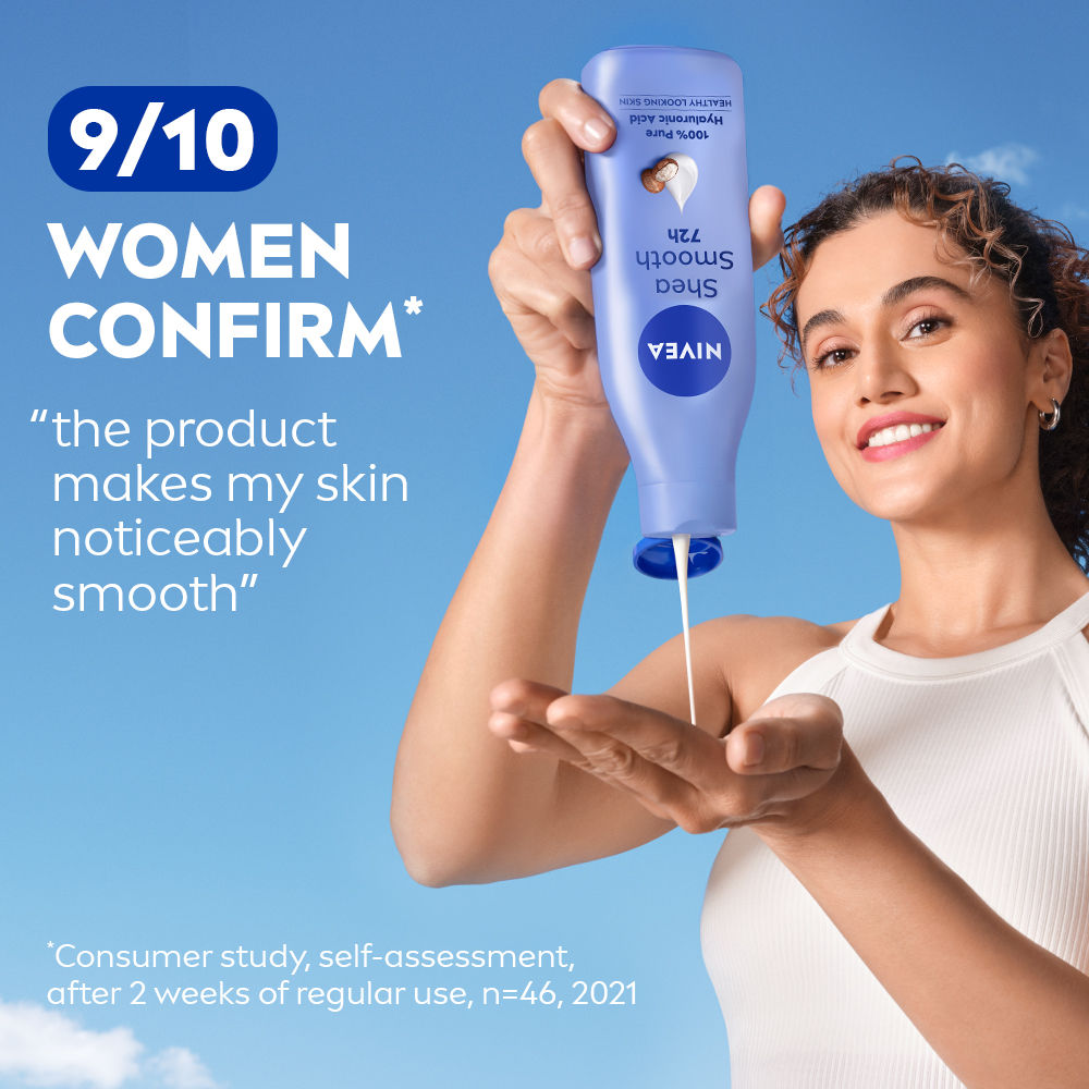 NIVEA Shea Smooth Body Lotion |48 H Moisturization|With Deep Moisture Serum | For Dry Skin