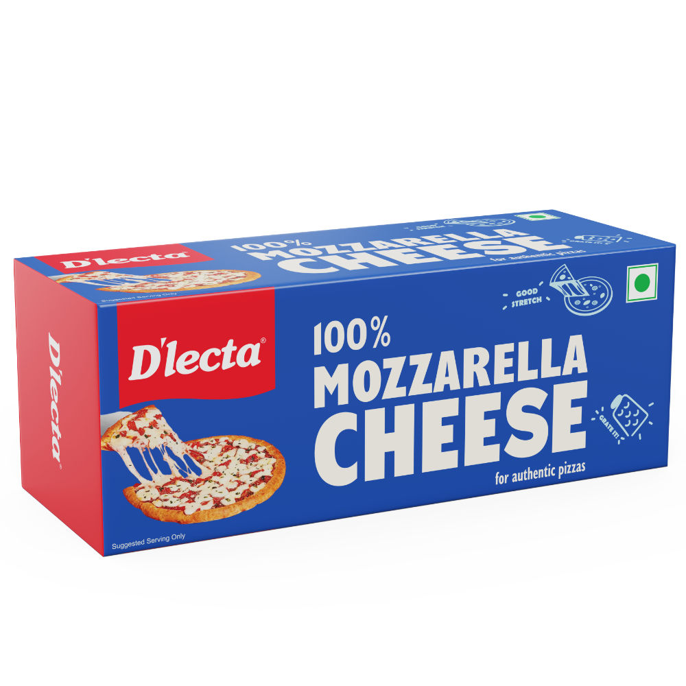 D'lecta 100% Mozzarella Cheese- Pizza Block 200 g Combo