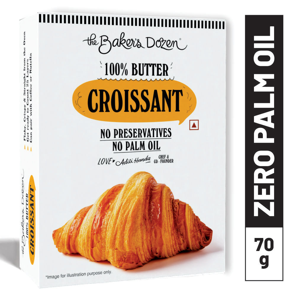 The Baker's Dozen 100% Real Butter Croissant with No Preservative 70 g Combo