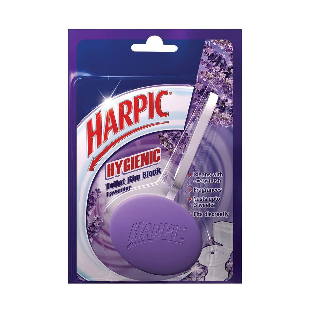 Harpic Hygienic Toilet Cleaner Rim Block Lavender 26 g Combo