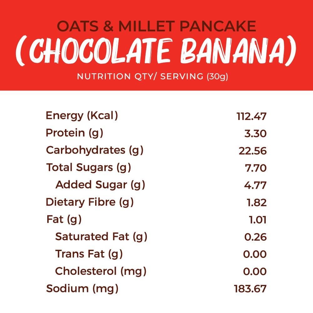Fodstrong Oats And Millets Chocolate Banana Pancake Mix | 250 G