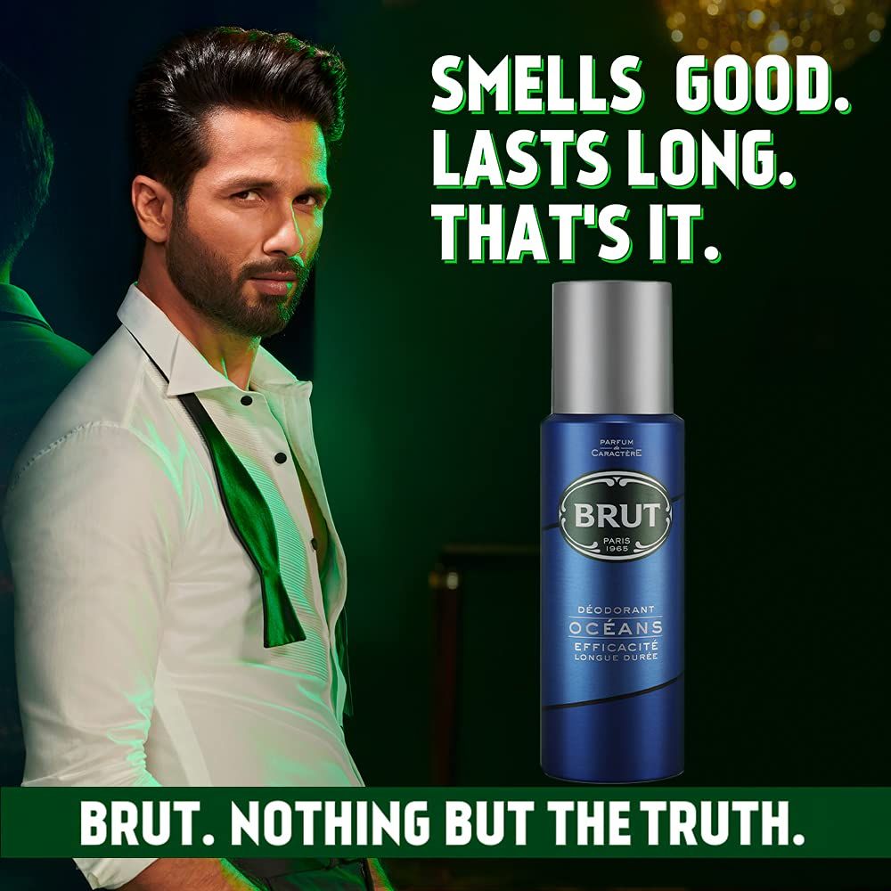 Brut Ocean Deodorant Spray For Men, Long-Lasting Refreshing Fragrance, Imported