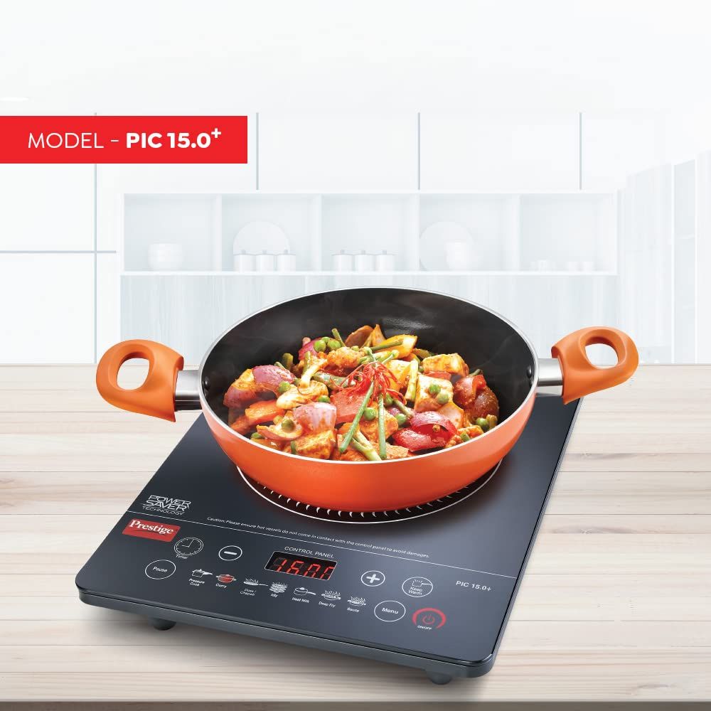Prestige Pic 15.0 Plus 1900-Watt Induction Cooktop| Indian Menu Option| Automatic Voltage Regulator