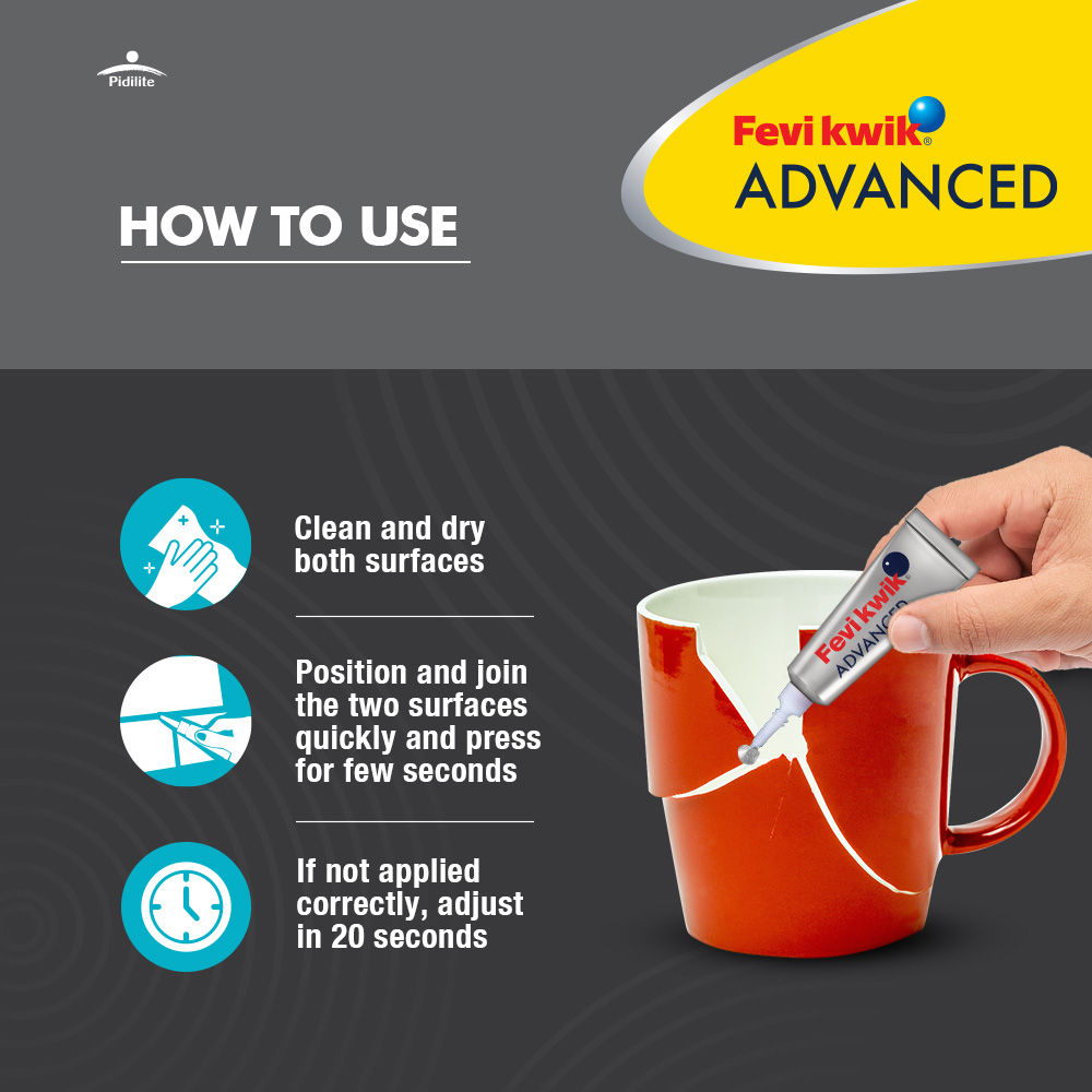 Fevikwik Advanced 3g | Instant glue | Water-proof glue| Shock proof | Long lasting bonds