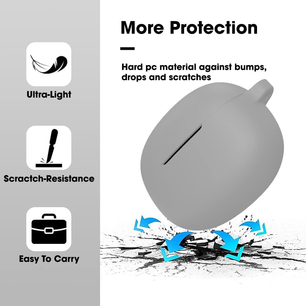 Sounce Silicone Case Cover for Realme TechLife Buds T100-Scratch-Resistant | Non-Slip Grip | Grey