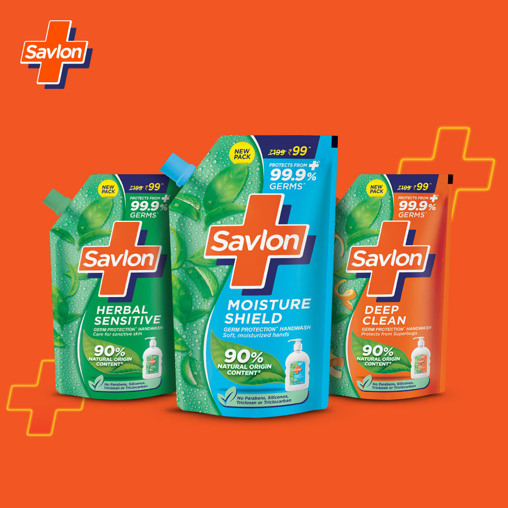 Savlon Handwash Moisture Shield Pouch Combo 
