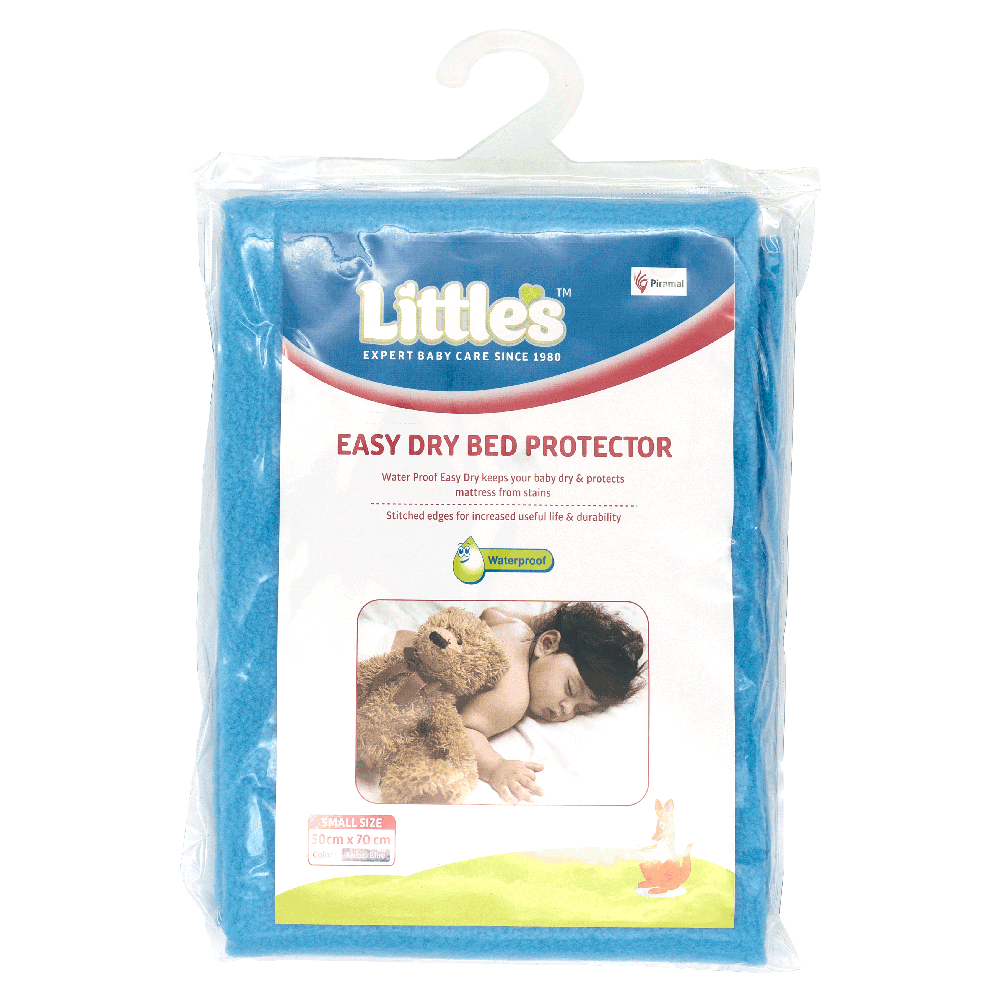 Littles Expert Baby Care Easy Dry Bed Protector Small For Kids | Blue | 0 - 3 years