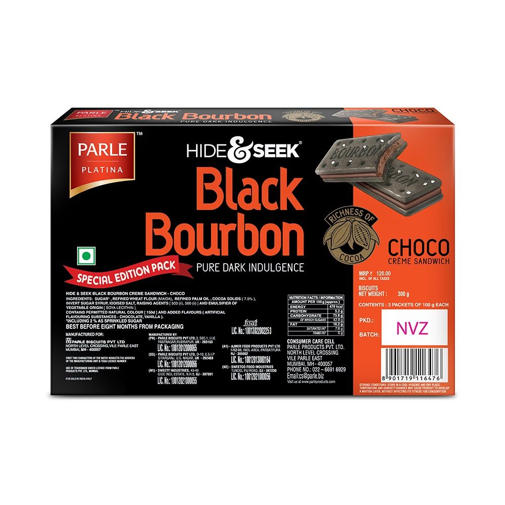 Parle Hide & Seek Black Bb Choco