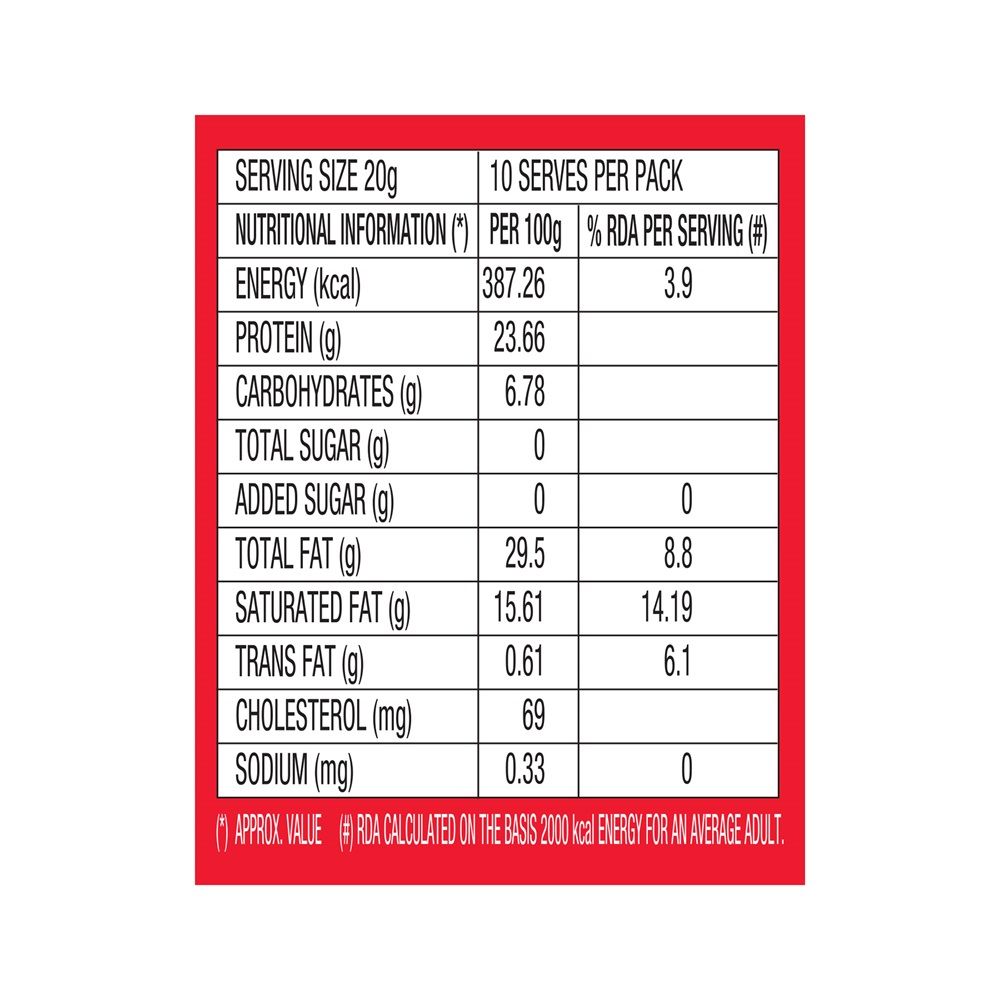 D'lecta Cheddar Cheese- Block 200 g Combo