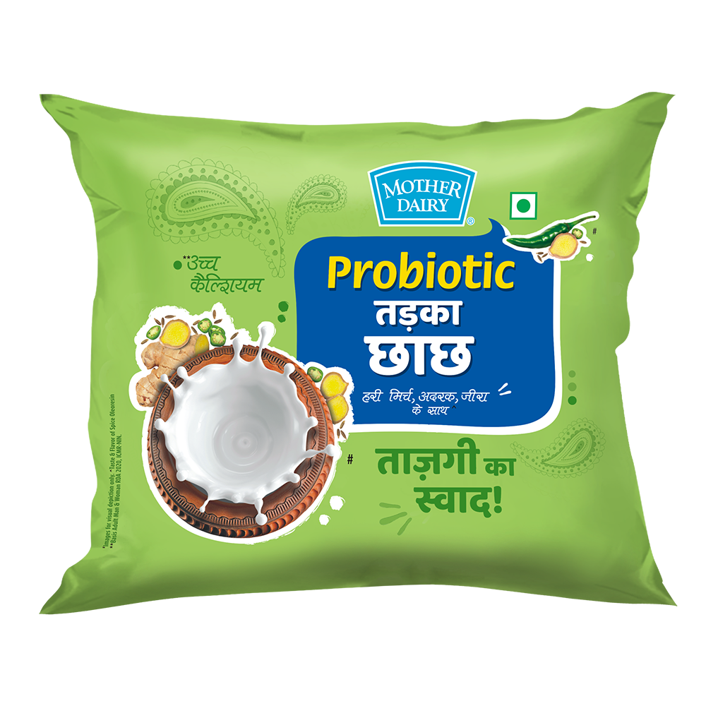 Mother Dairy Probiotic Tadka Chach 270 ml X 3 Combo