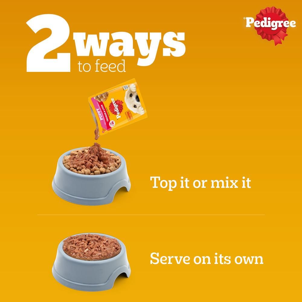 Pedigree Puppy Chicken & Liver Chunks In Gravy Wet Dog Food