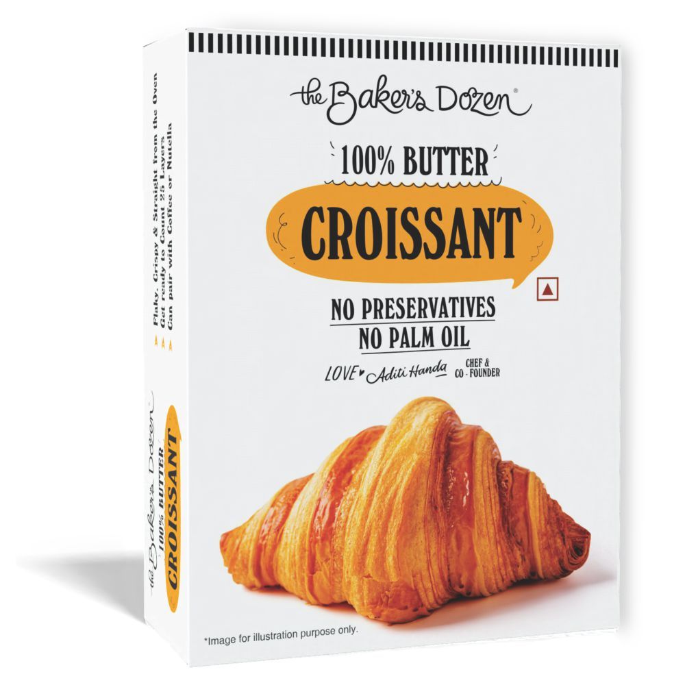The Baker's Dozen 100% Real Butter Croissant with No Preservative 70 g Combo