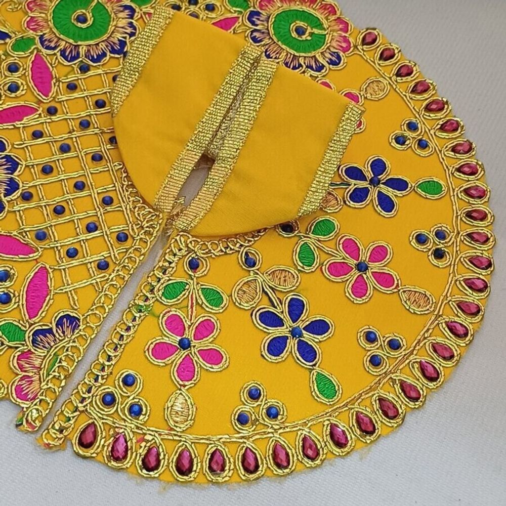 Gullak Laddoo Gopal Poshak | Size 4 | 8 inch - Yellow