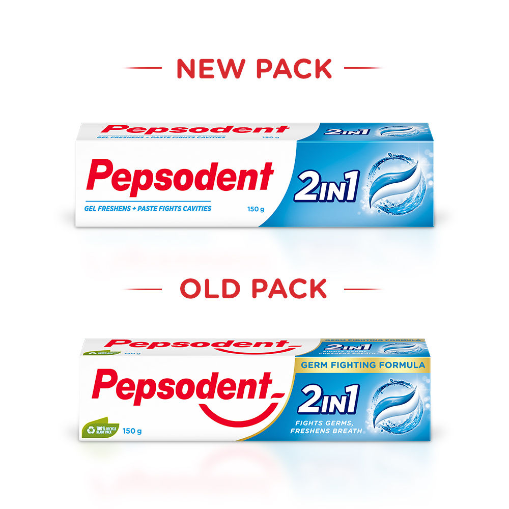 Pepsodent 2 In 1 Germ Fighting Formula 150 g Combo