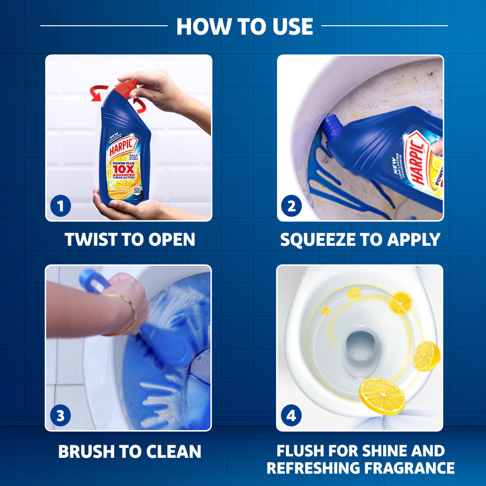 Harpic Toilet Cleaner Liquid - Lemon 1 l Combo