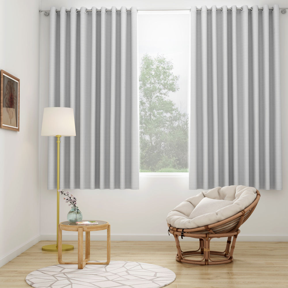 Wakefit Solid Blackout Curtain | Blocks Upto 100% Light | (5 x 4.3 ft) | For Windows | Set of 2 Agaya Grey