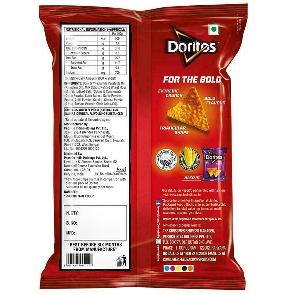 Doritos Nacho Cheese Flavoured Corn Chips