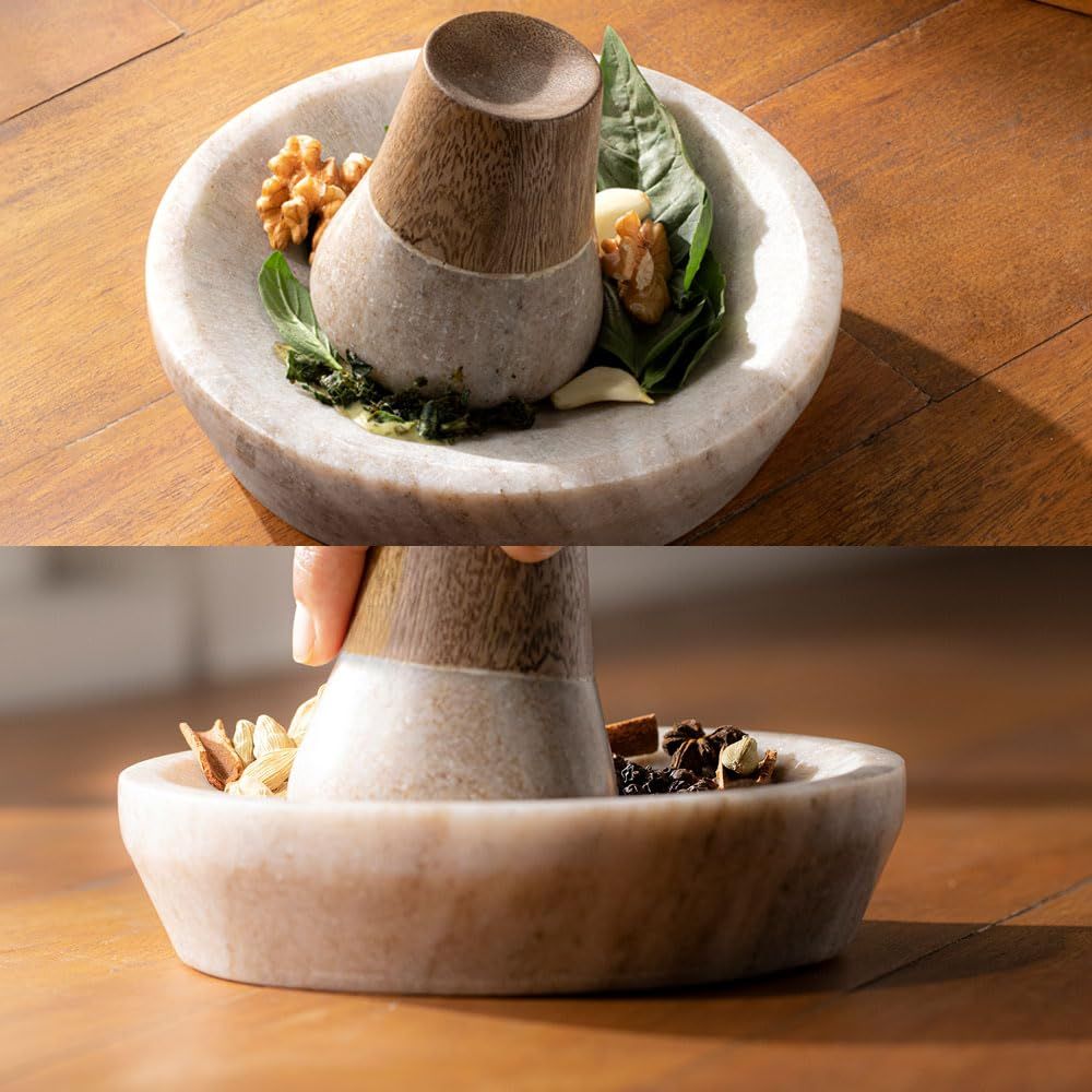 Ellementry Swirl & Grind Mortar & Pestle