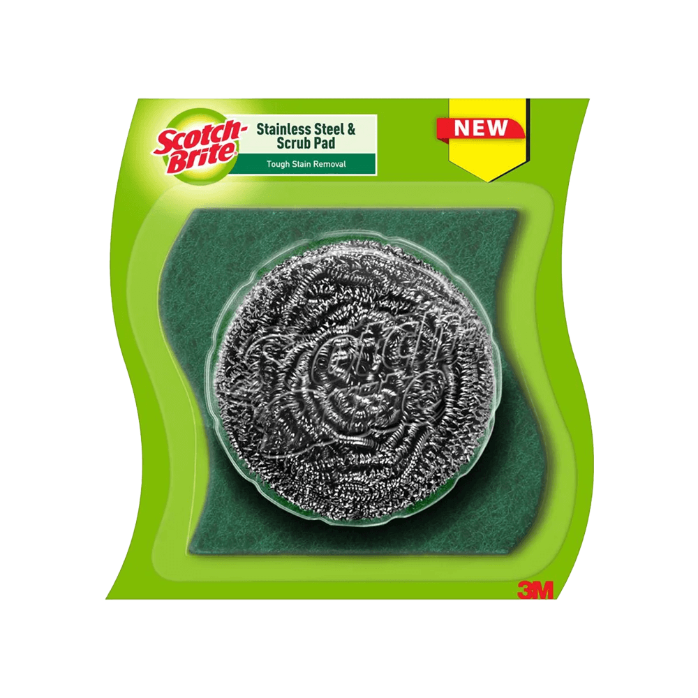 Scotch Brite Stainless Steel Scrub Pad 1 pc Combo