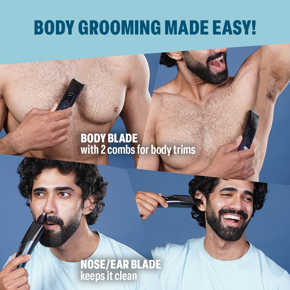 Bombay Shaving Company 11-in-1 Beard & Body Trimmer | Type-C charging | Power Groomer| Fast charging