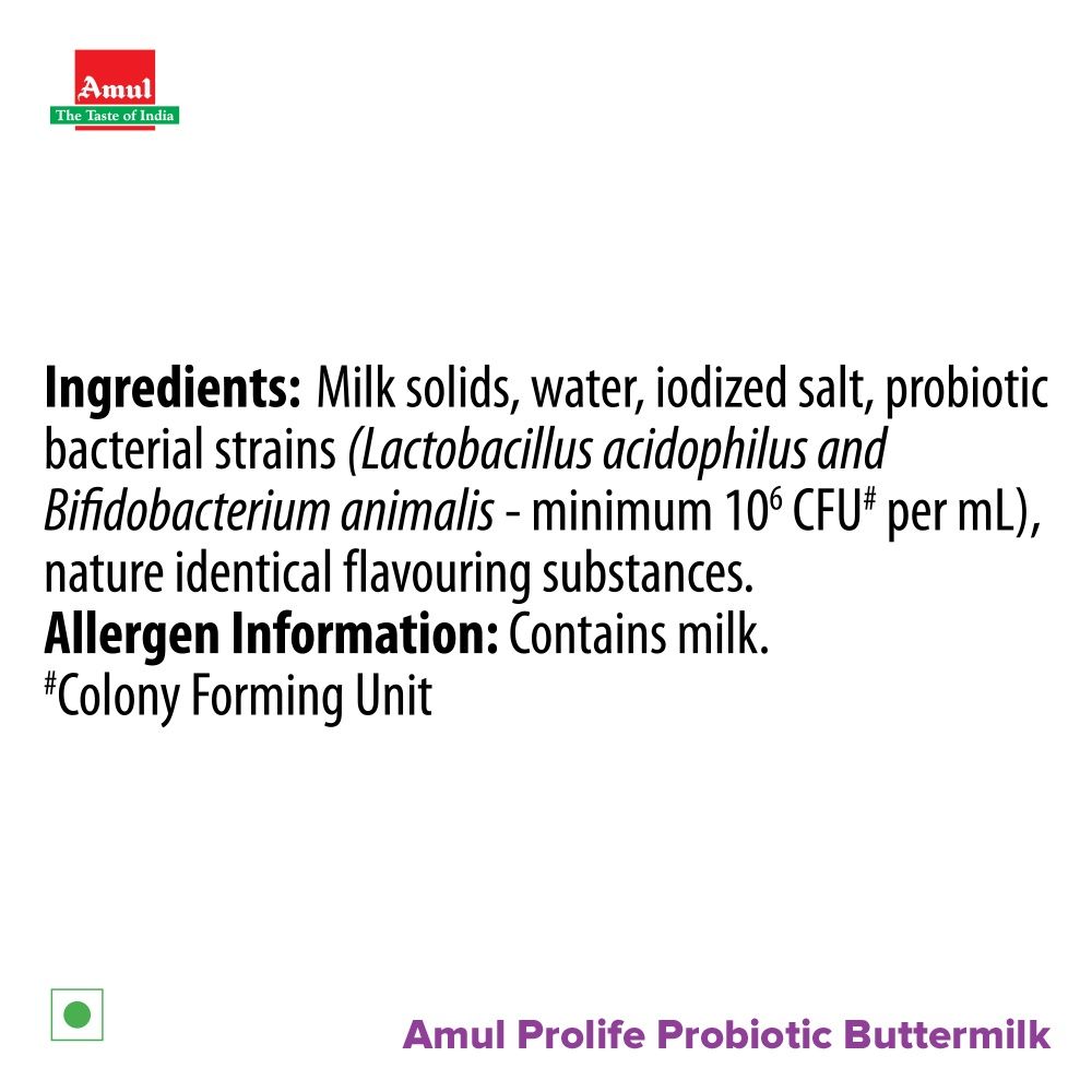 Amul Probiotic Buttermilk Bottle