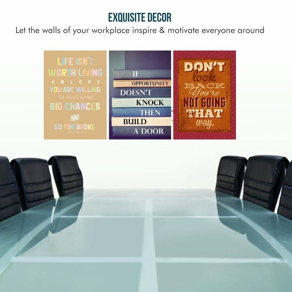 Paper Plane Design Inspirational Motivational Wall Posters | Set Of 3 | Size 12 x 18 Inch | D68