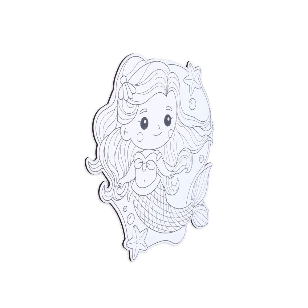 Itsy Bitsy Table Decor Colouring Kit With Sketch Pen Little Mermaid Approx L7.25 x W7 Inch 2mm