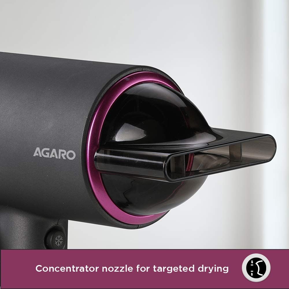 AGARO 1400 Watt Premium Hair Dryer with 3 Temperature Settings & Cool Shot Button For Styling