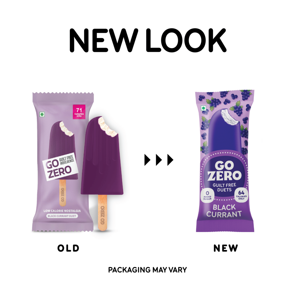 Go Zero Black Current Duet Low Calorie Guilt Free Ice Cream Stick