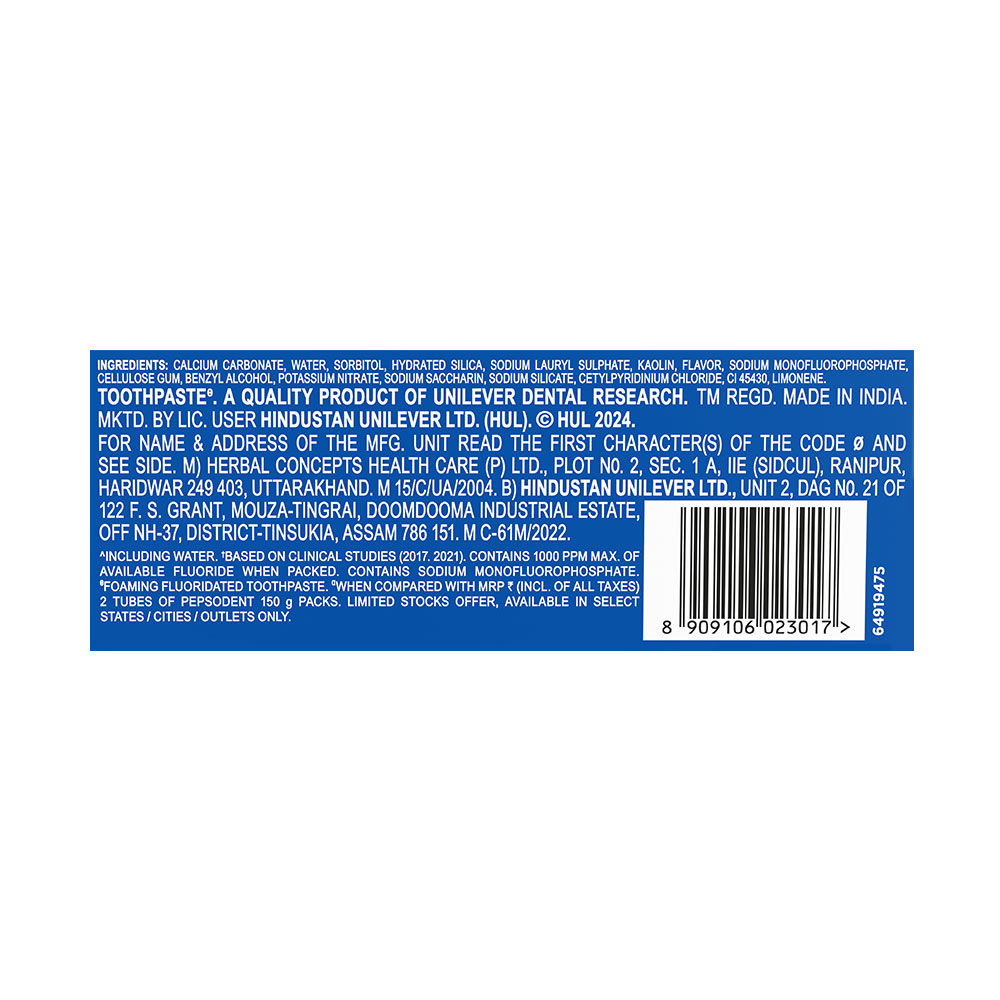 Pepsodent Germicheck 8 Actions, Toothpaste With Anti-Germ Formula, Clove & Neem Oil