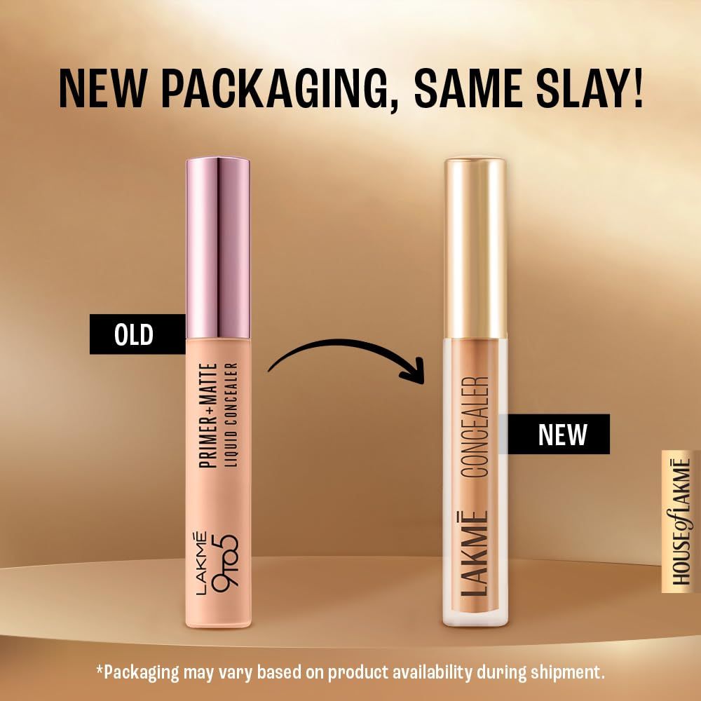 Lakme 9to5 Powerplay Priming Concealer ,Built in Primer, Hydrating, 34 Almond