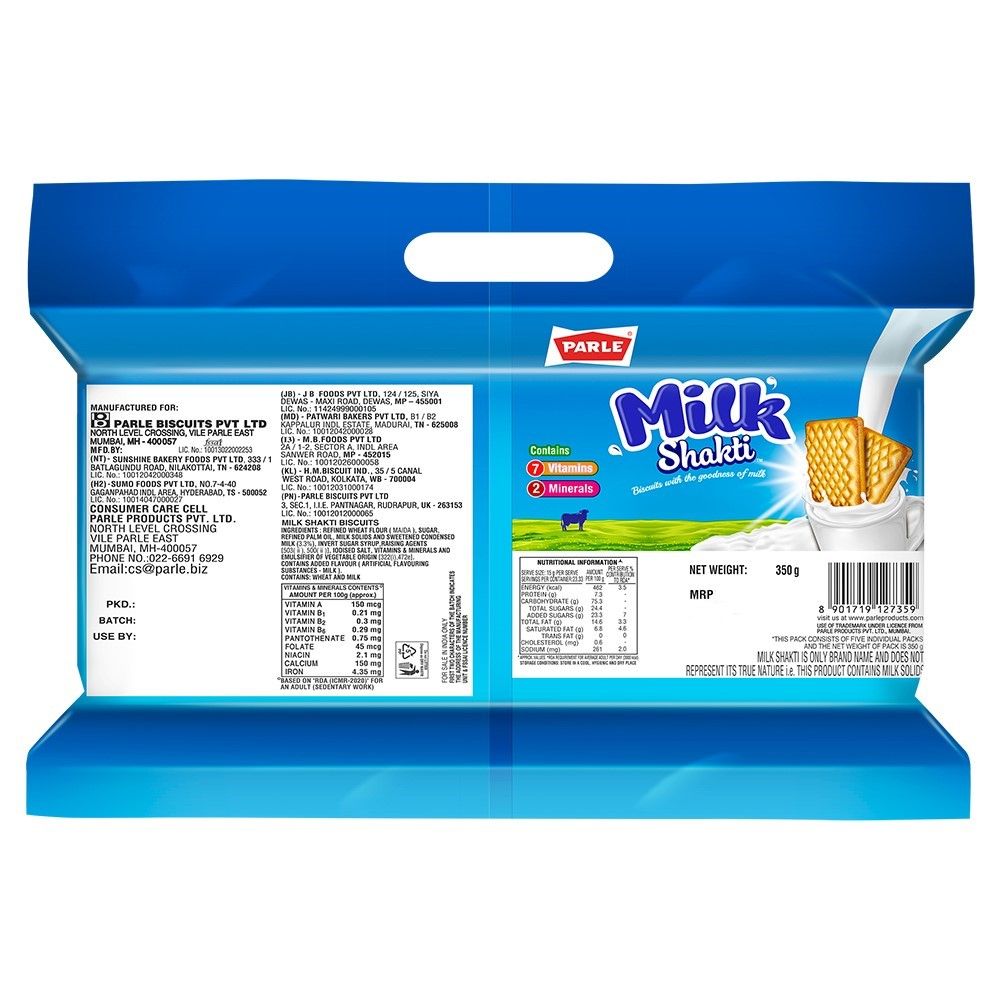Parle Milk Shakti 350 g Combo