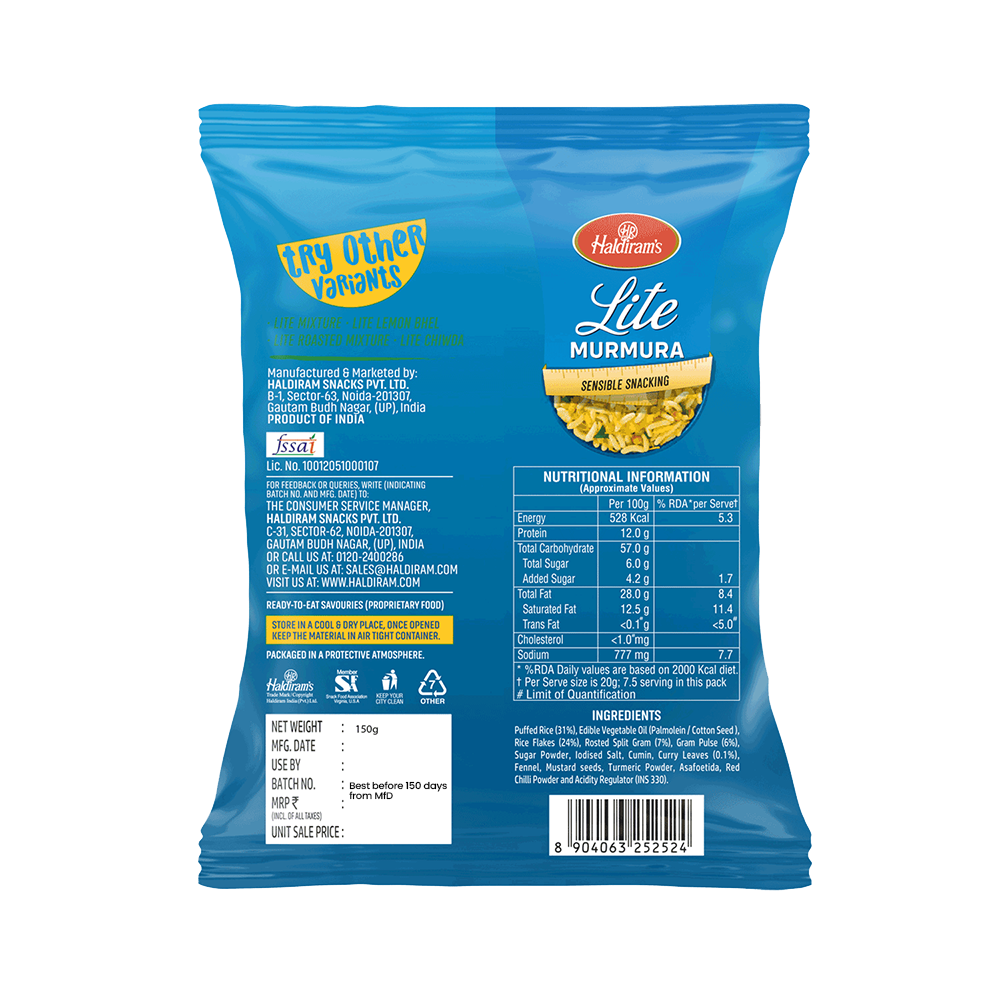 Haldiram's Lite Murmura Namkeen 150 g Combo