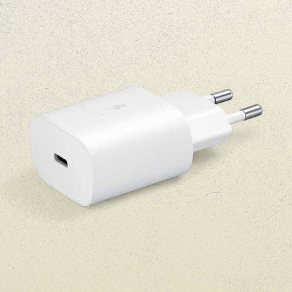 Samsung Original 25W Single Port Type-C Fast Charger - White (Cable Not Included)