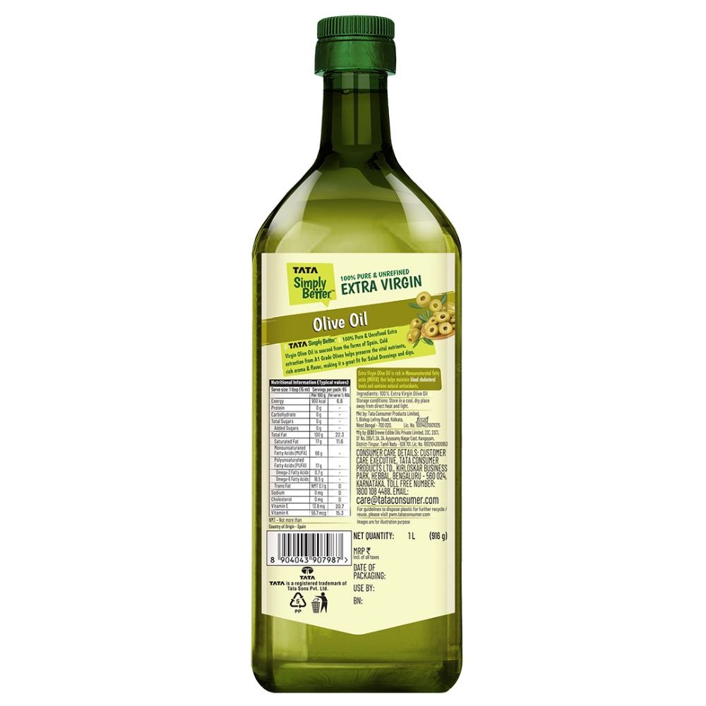 Tata Simply Better Extra Virgin Olive Oil 1 l Combo