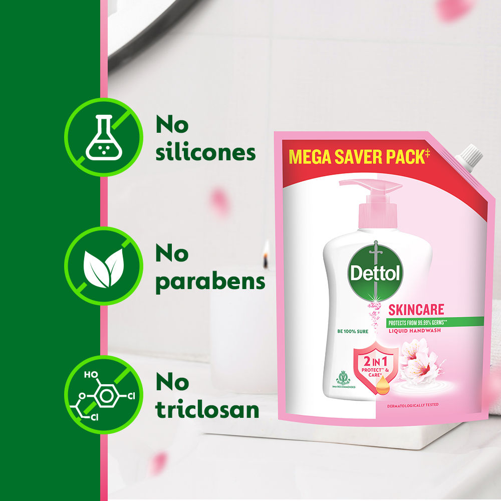 Dettol Liquid Handwash Refill - Skincare Moisturizing Hand Wash Pouch