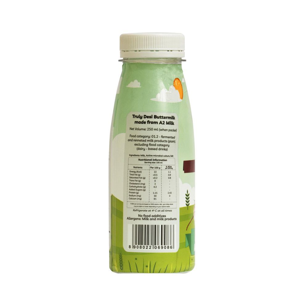 Truly Desi A2 Buttermilk 250 ml Combo