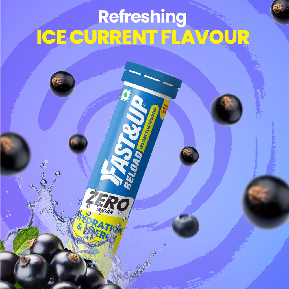 Fast&Up Reload Zero Sugar Energy Drink for Hydration - Ice Current Flavour