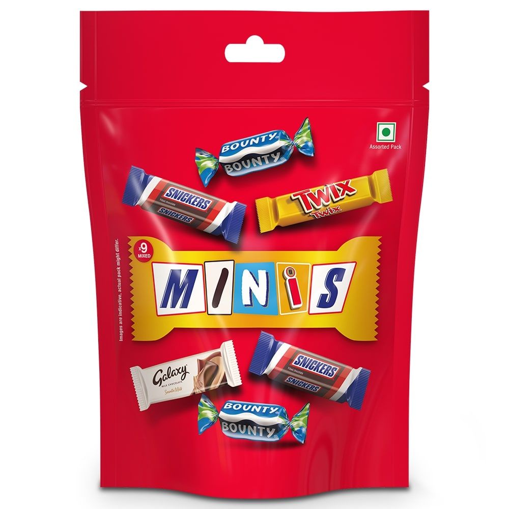 Snickers Shareable Bites 120g + Mars Minis Assorted 128g Chocolate Combo Pack