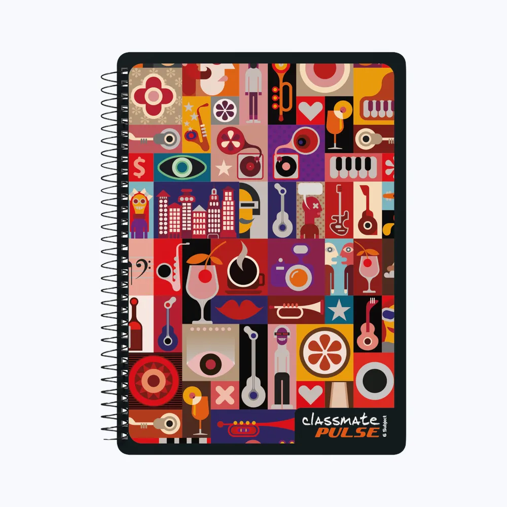 Classmate Single Line Spiral Notebook (297 x 210mm, Assorted Design)