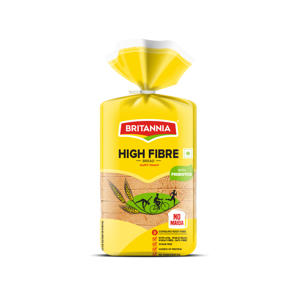 Britannia High Fiber Bread With Prebiotics (No Maida)