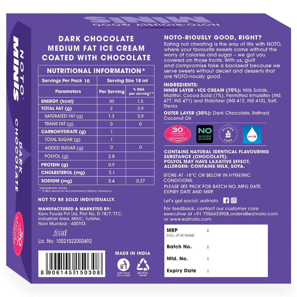 NOTO Chocolate Mini Bite BonBon 10 pc Combo