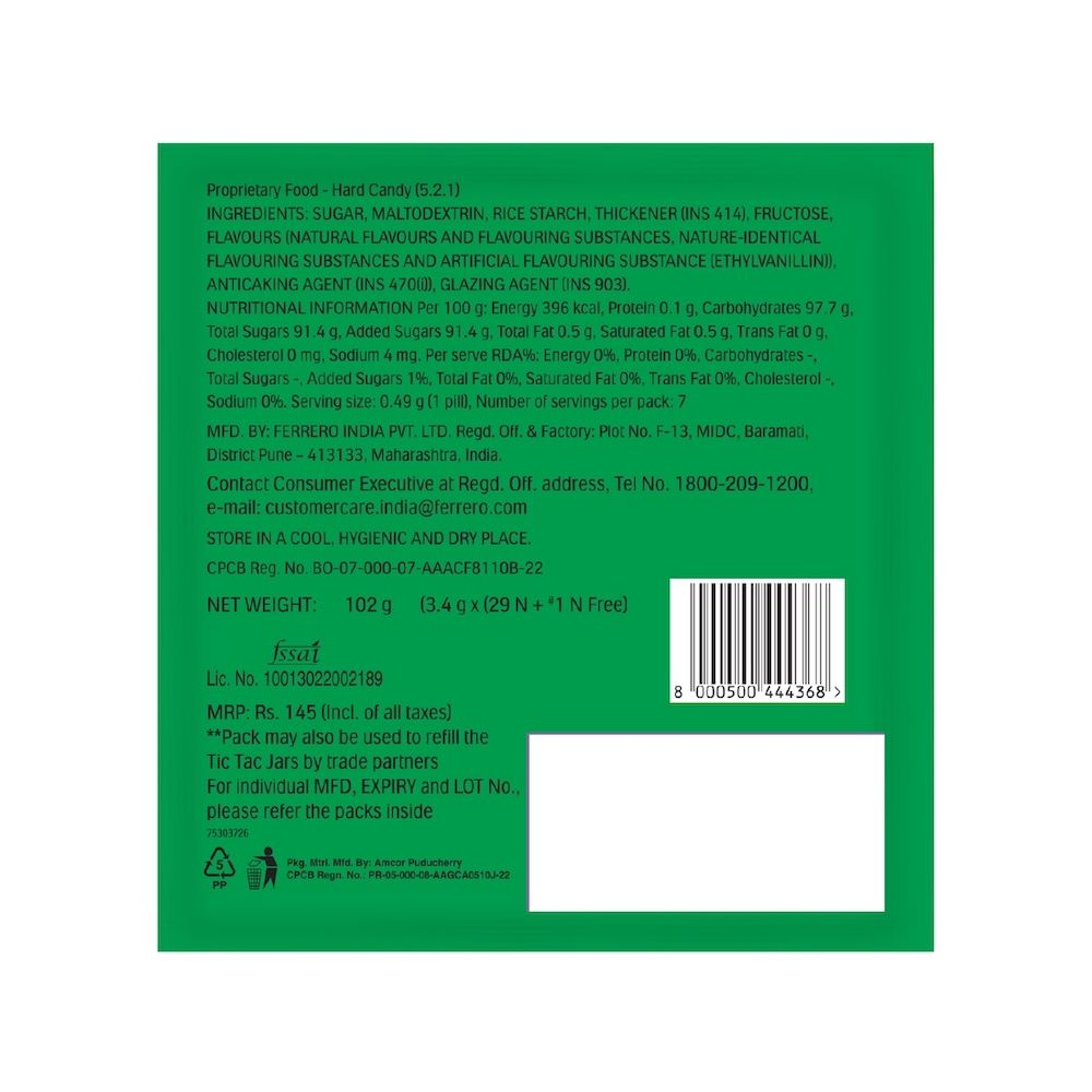 Tic Tac Mint Refill Pack