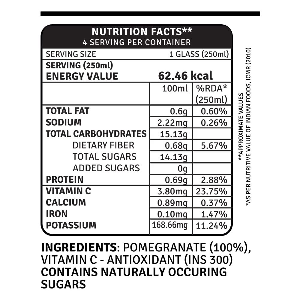 Raw Pressery Pomegranate Juice Pet 1 l Combo
