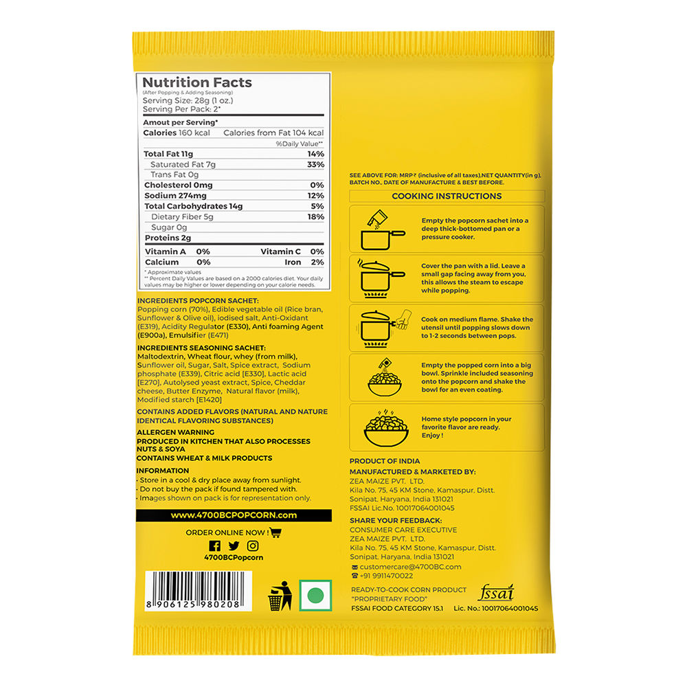 4700BC Instant Popcorn Cheese 60 g Combo